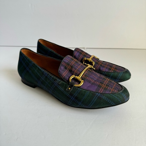 & Other Stories Plaid Loafers Equestrian Buckle Preppy Old Money Womens 6.5 - Picture 5 of 10